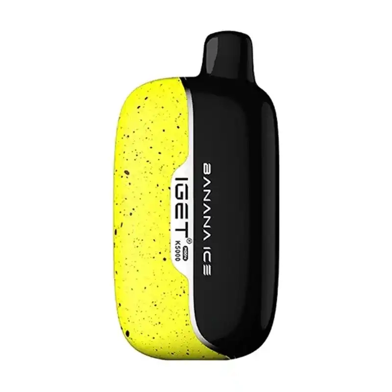 A yellow IGET Moon vape in Banana Ice flavour.